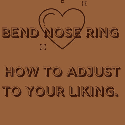 Bend nose ring (How to adjust to your liking.)