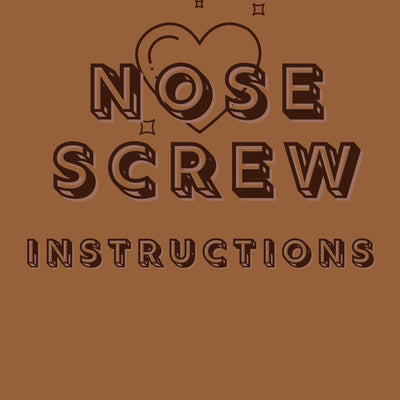 Nose Screw Instructions