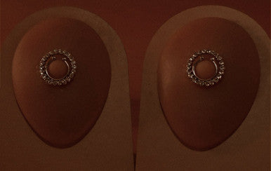Cubic Zircon Gems Nipple Non-Piercing Jewelry - YoniDa'Punanifake nipple rings