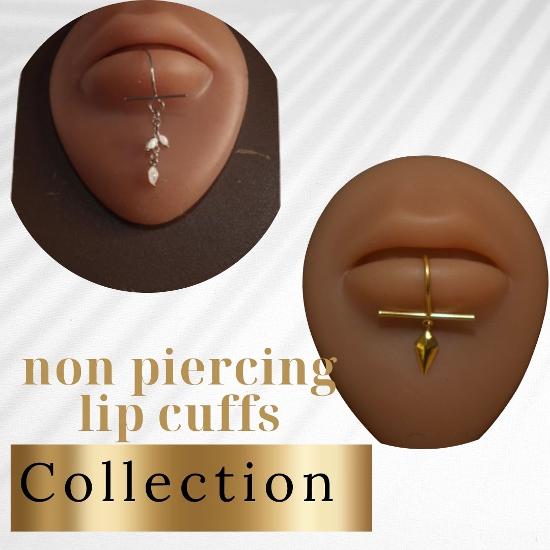 Non piercing lip cuffs