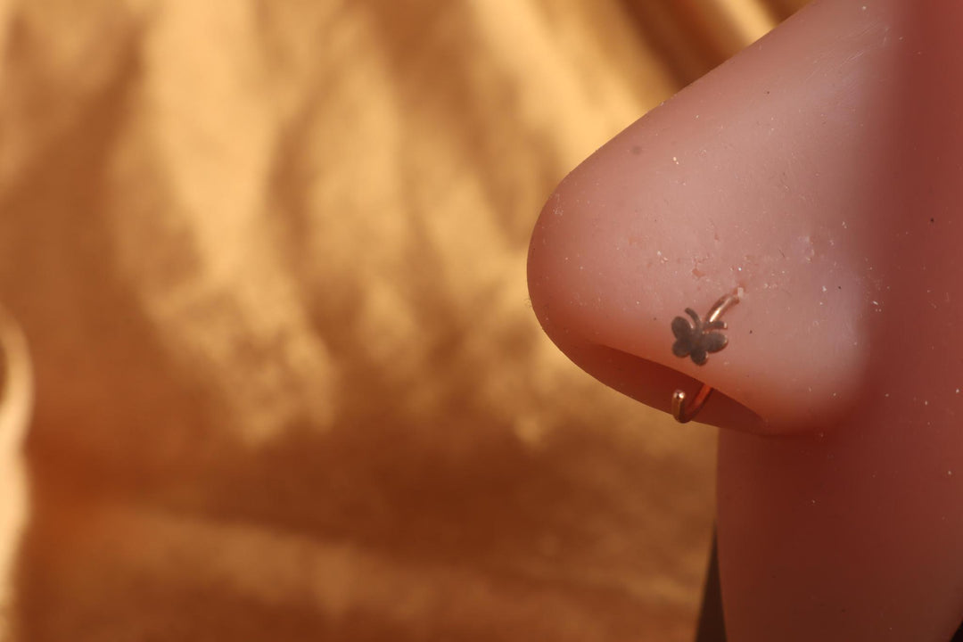 Cute Loop Butterfly Nose Hoop Piercing