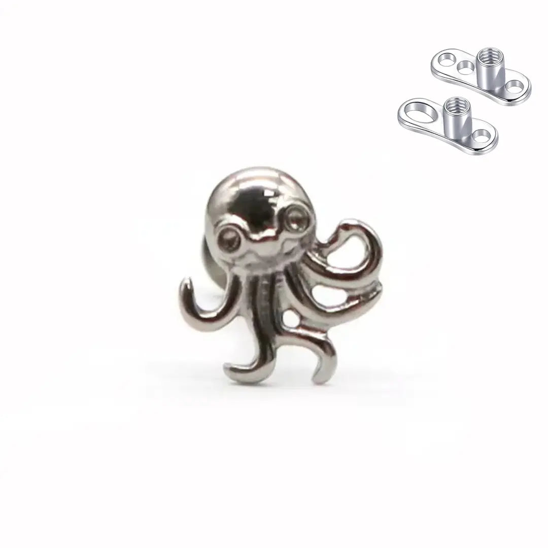 Titanium Octopus Vintage Dermal Anchor YoniDa'Punani