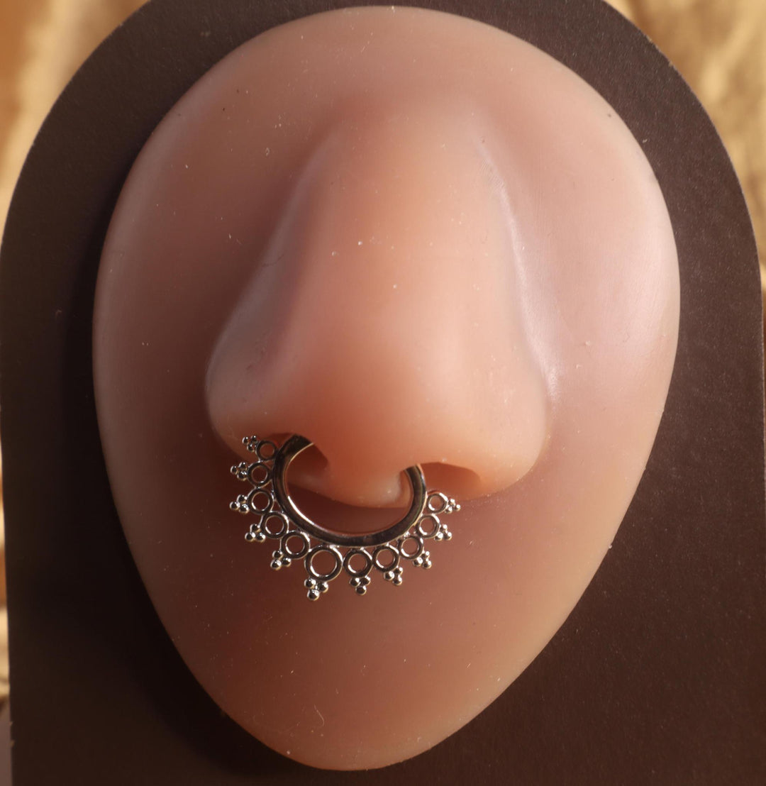 Spike Septum Clicker Nose Hoop Piercing Jewelry