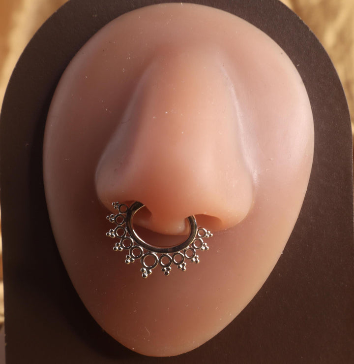 Spike Septum Clicker Nose Hoop Piercing Jewelry