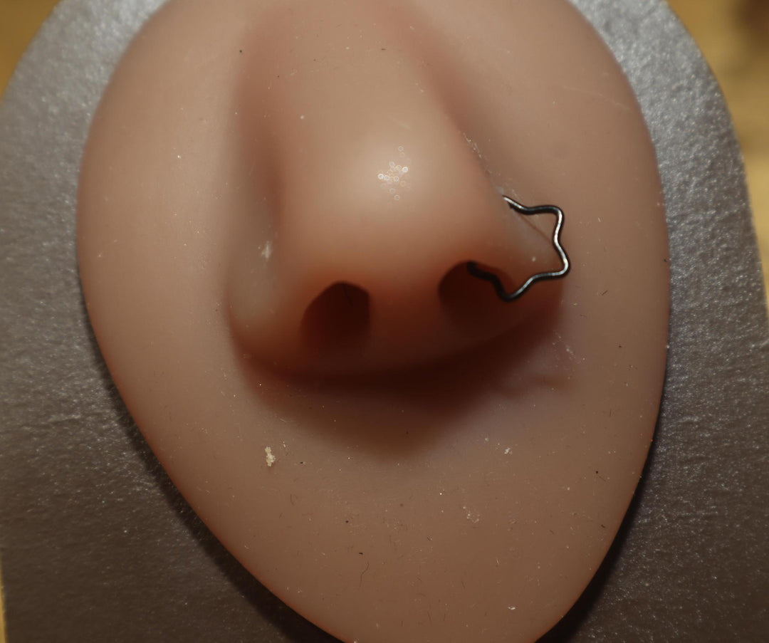 Side Star Nose Hoop