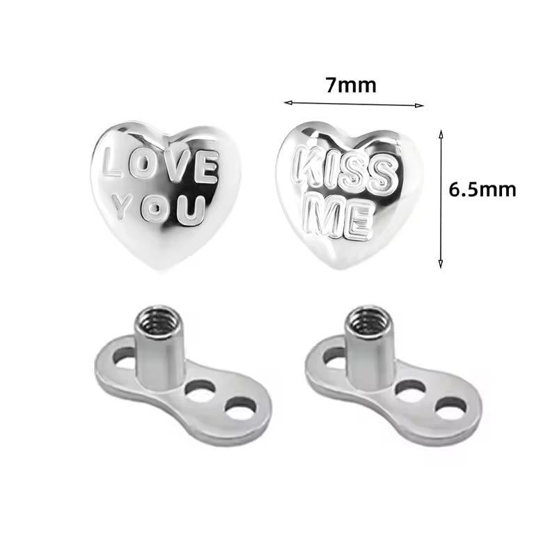 Titanium F136 Kiss Me Dermal Top 1.2mm