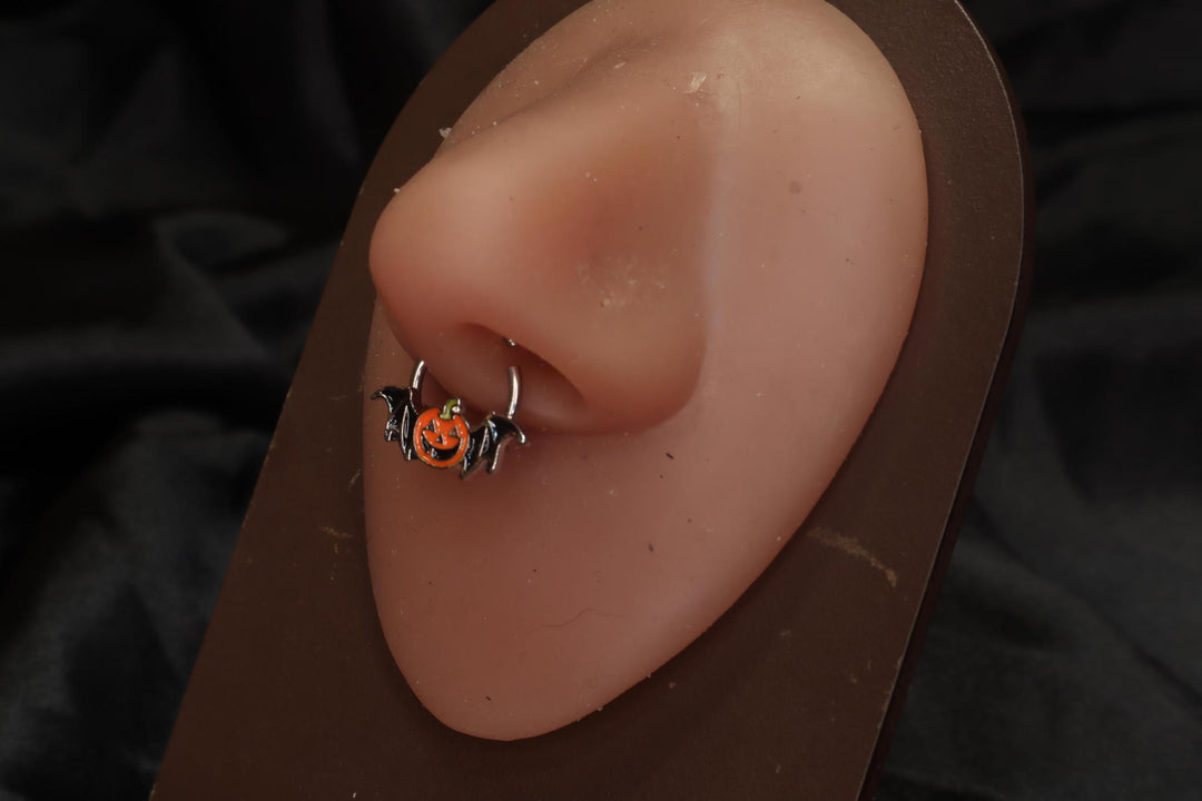 Orange Pumpkin Septum with Wings