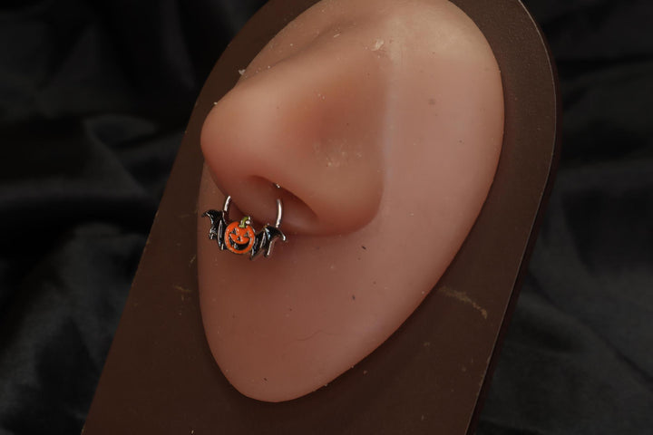 Orange Pumpkin Septum with Wings