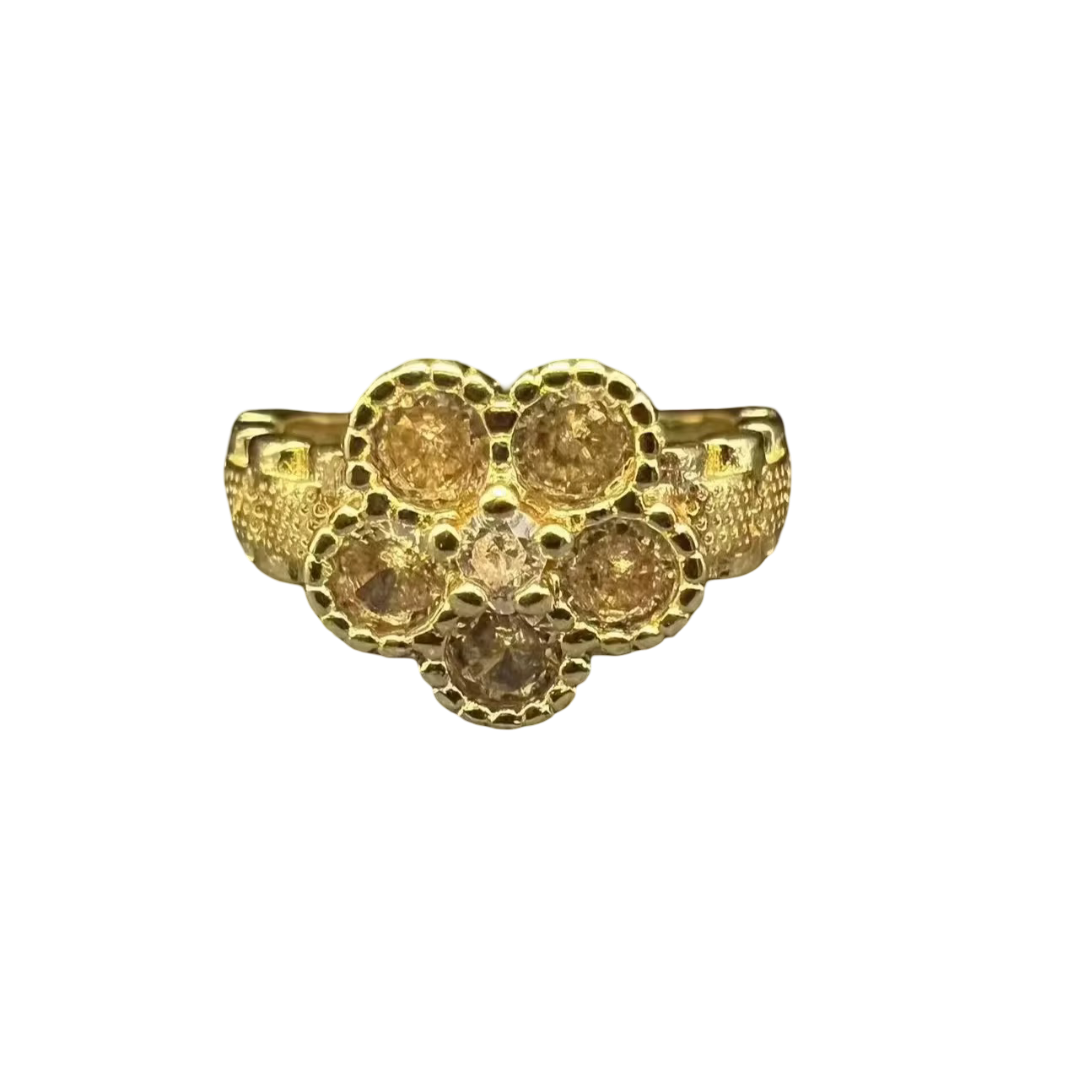 Gold Flower Finger Ring