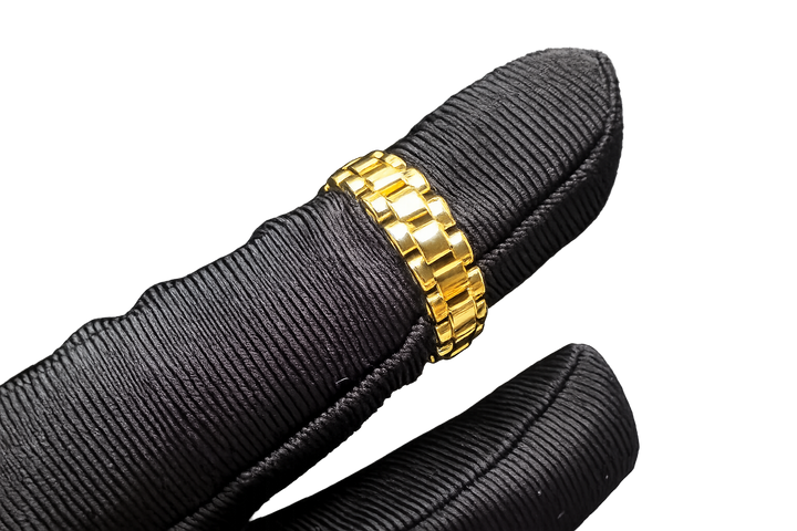 Gold Chain Link Band Ring