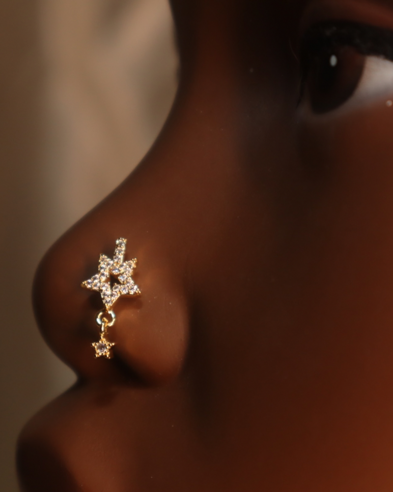 Y2K Star Cute Dangle Gems Nose Stud Jewelry