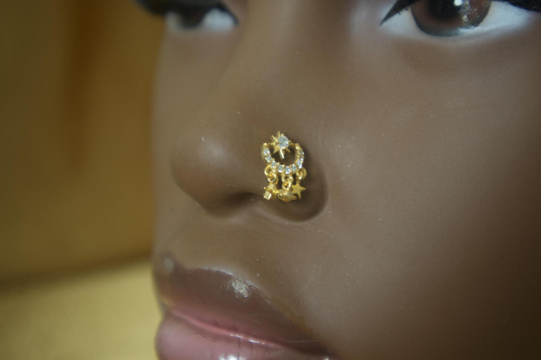 North Star Nose Stud Ring Piercing Jewelry