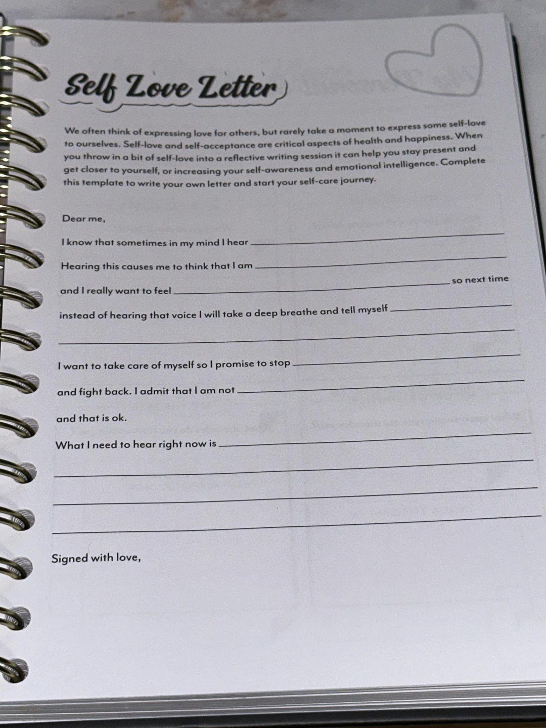 Self Care Wellness Book  Journal