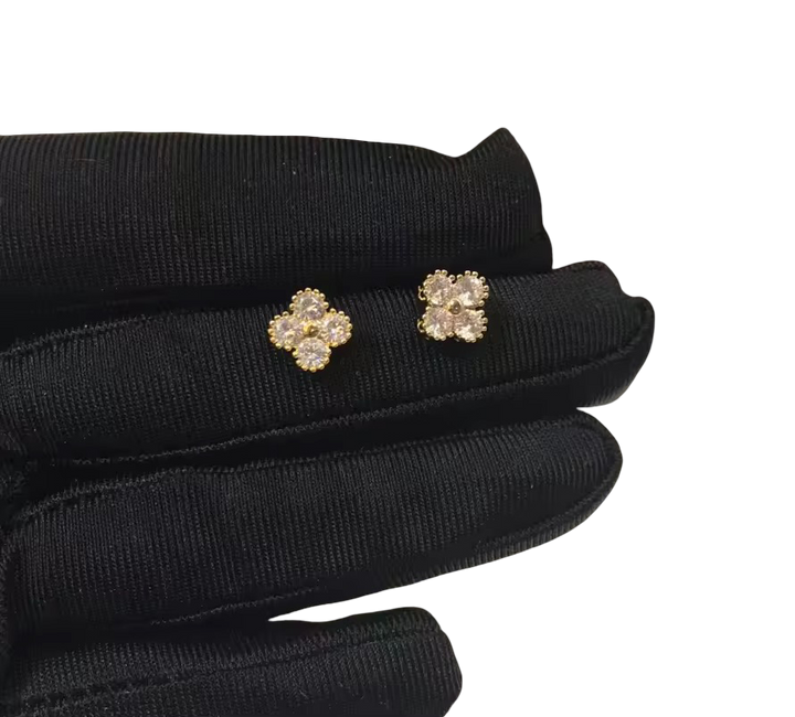 8mm Four Circle Dainty Earrings