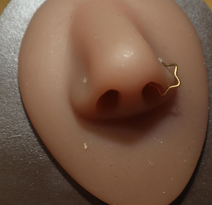 Side Star Nose Hoop