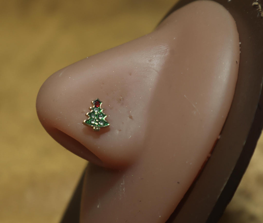Christmas Tree Nose Stud
