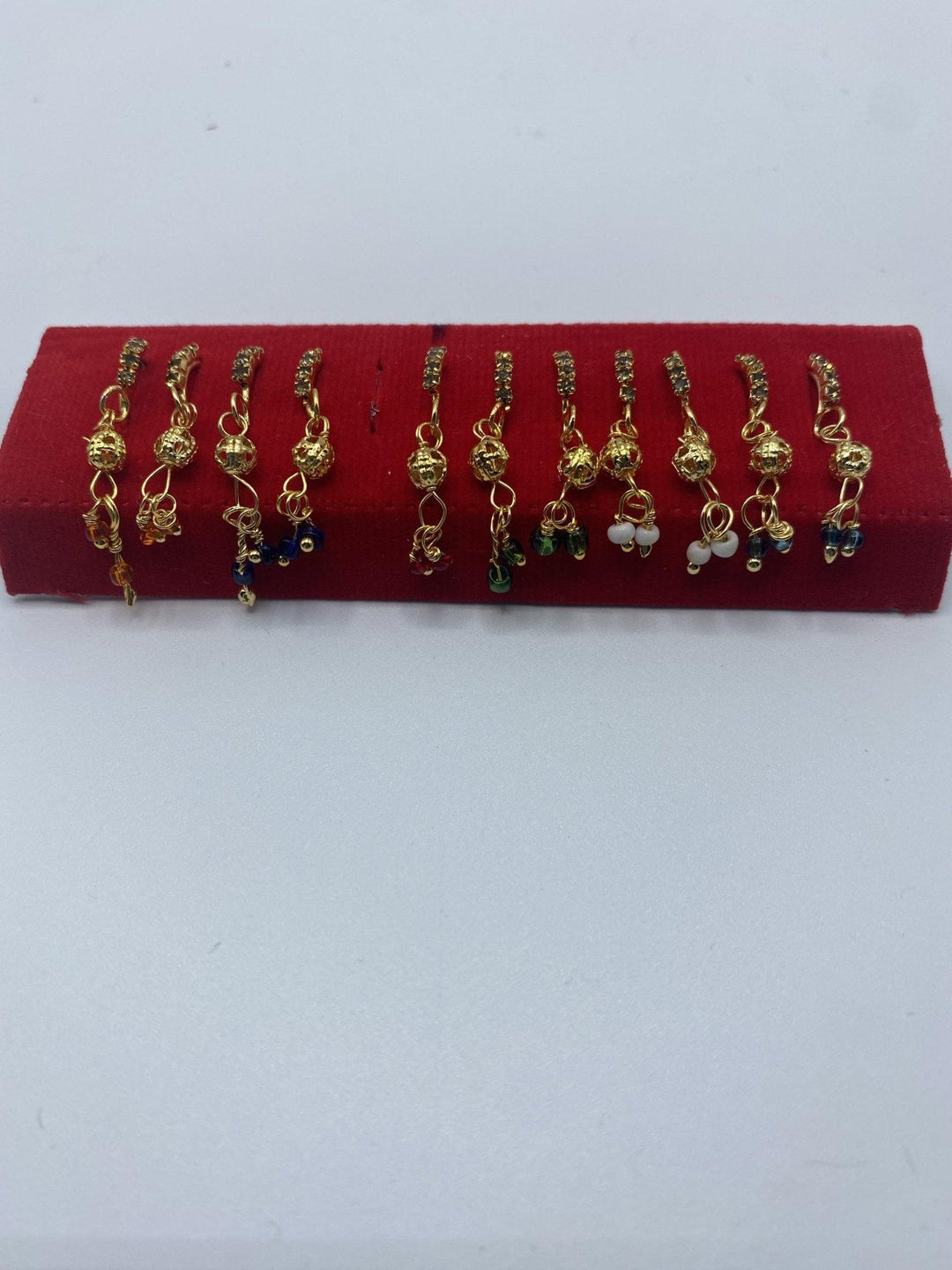 Multi Color Nose Hoop Dangle Ring