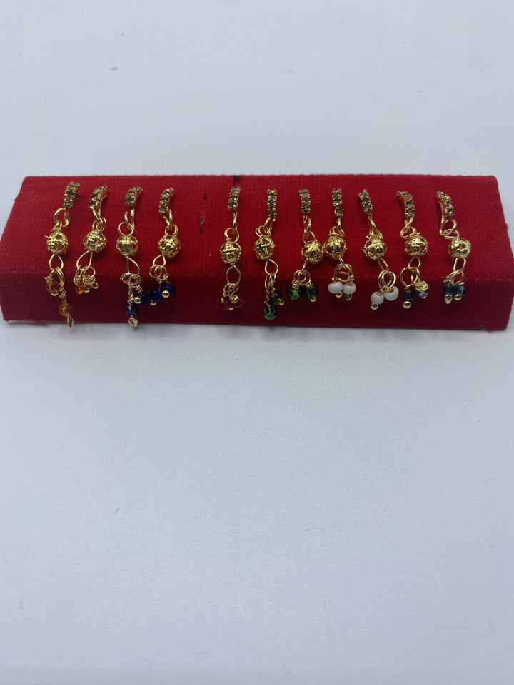 Multi Color Nose Hoop Dangle Ring