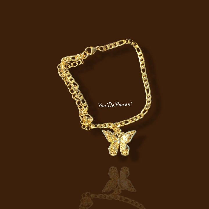 Enchanted Adjustable Butterfly Hypoallergenic Anklet Jewelry