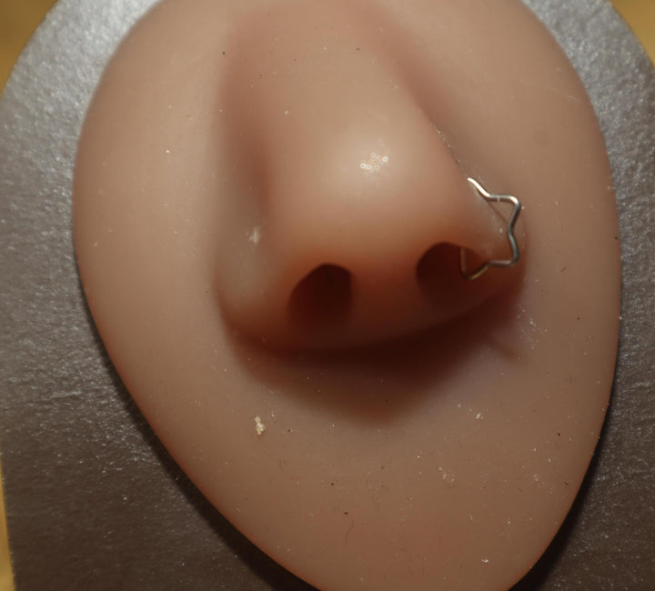 Side Star Nose Hoop