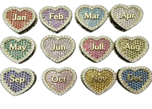 Rollie Style Big Iced Out Heart Bracelet