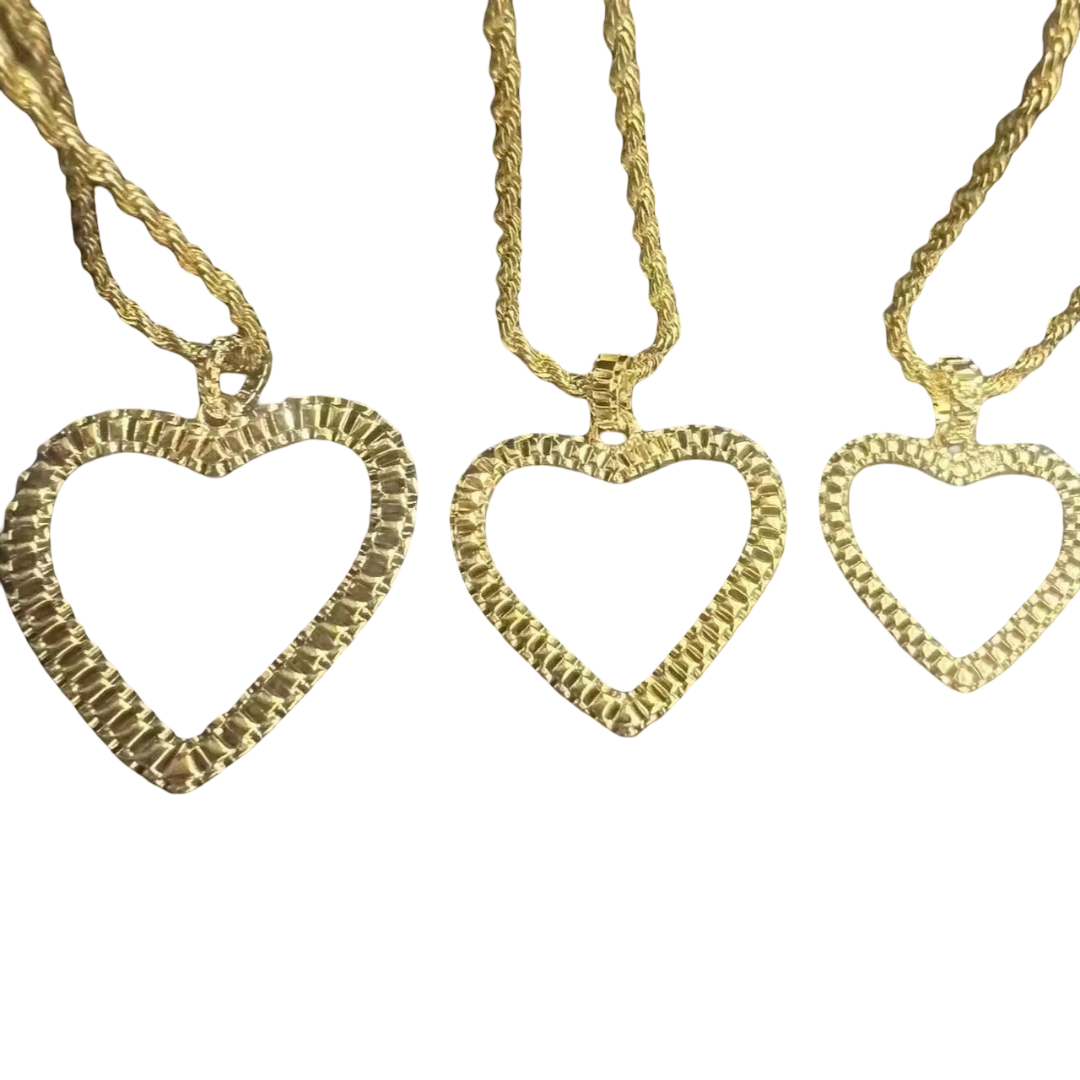 Gold Heart Rollie Necklace