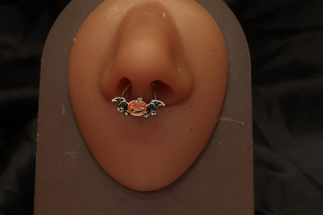 Orange Pumpkin Septum with Wings