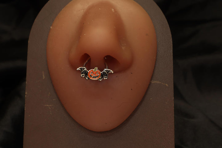 Orange Pumpkin Septum with Wings