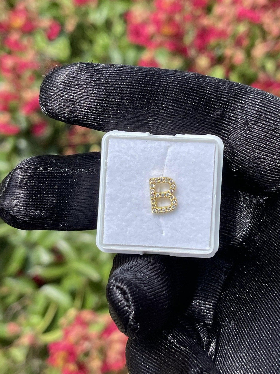 Cubic Zircon Initial Alphabet Nose Stud Piercing Jewelry