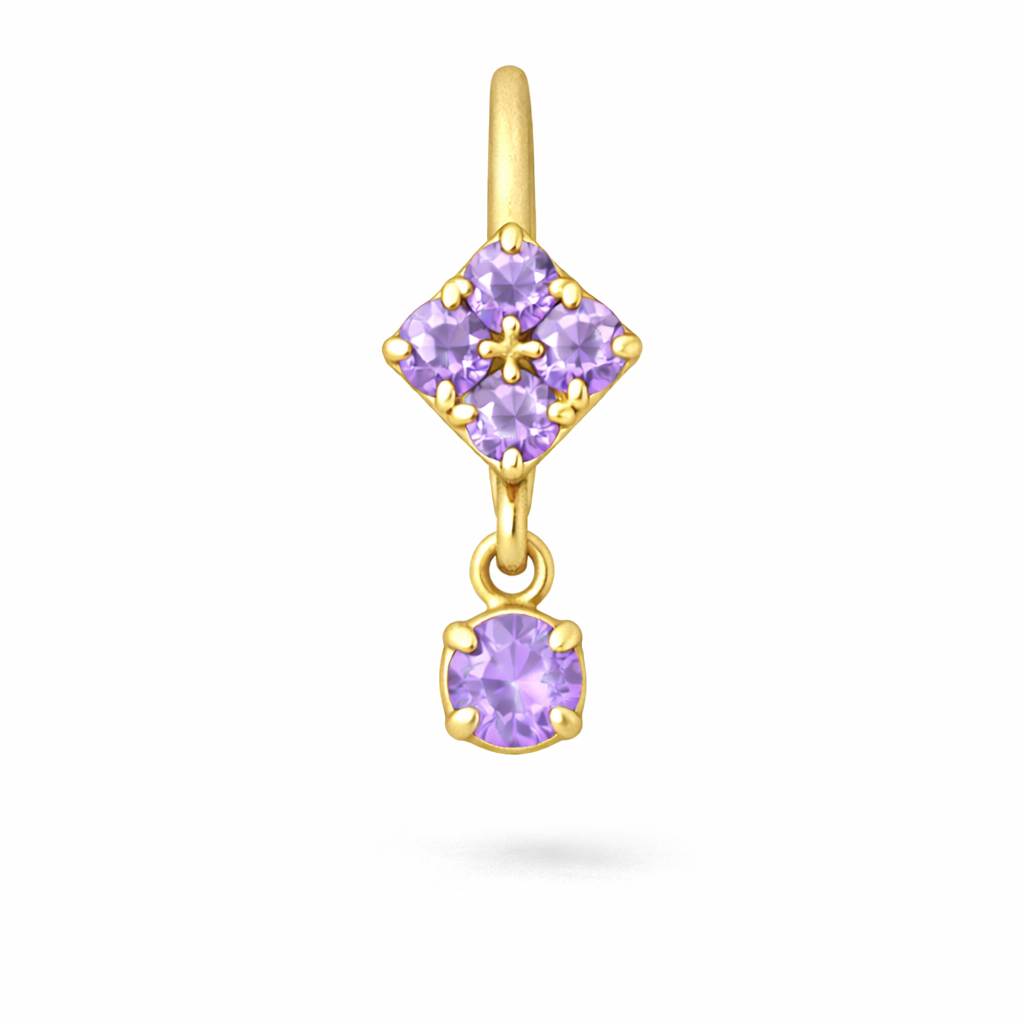 20G Square Drop Nose Hoop 6 Color Set