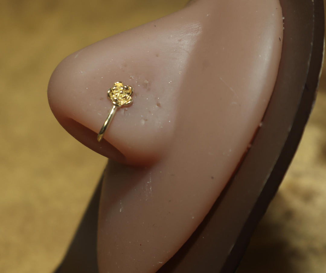 Tiny Faux Rose Nose Cuff