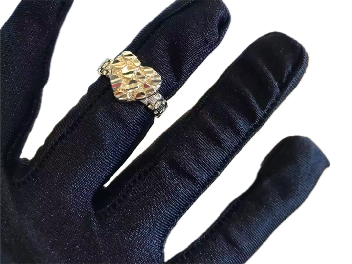 Classic 15mm Gold Nugget Ring