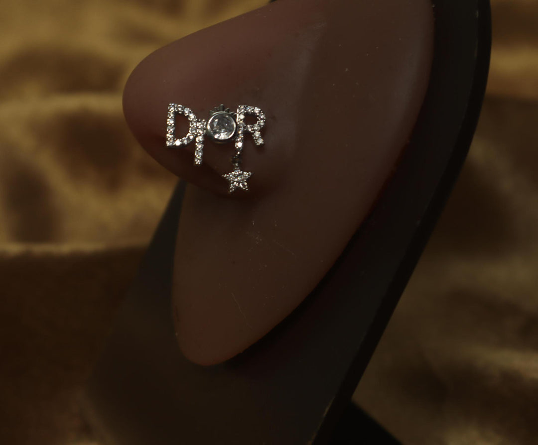 D Word with Star and Circle Nose Ring