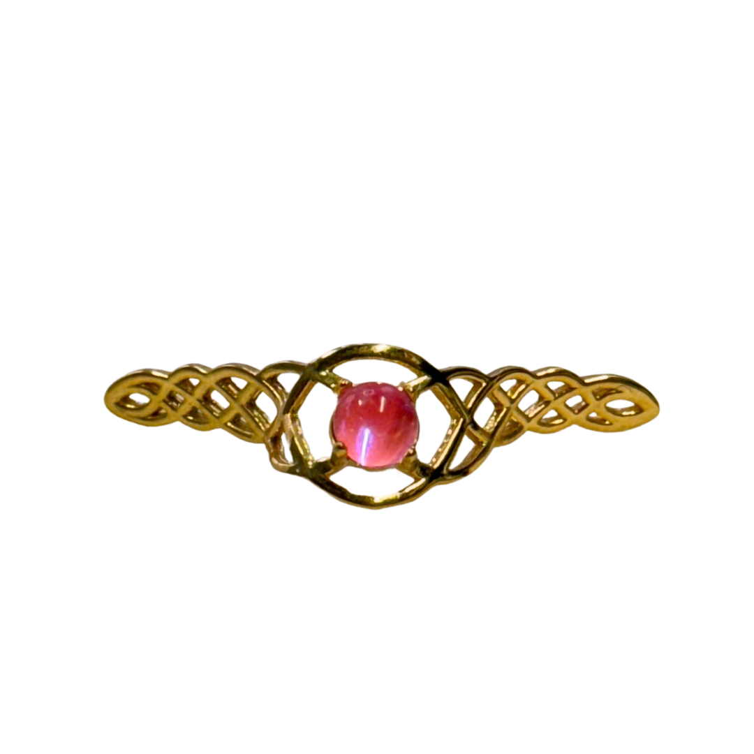 Dual Gem Celtic Non Nose Bridge Nose Cuff