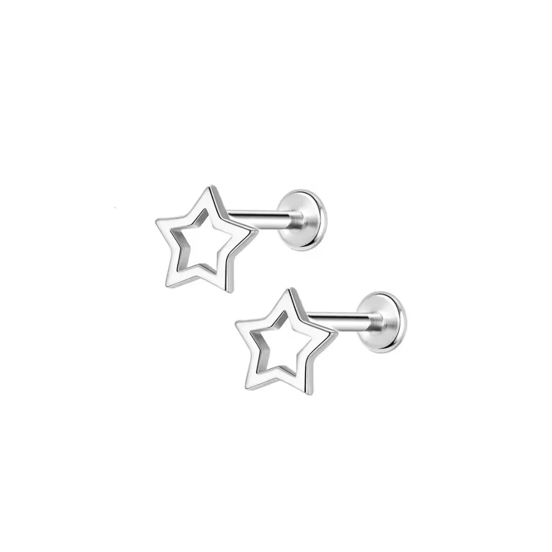 Stellar Star Titanium Lip Piercing