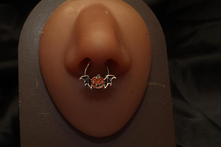 Orange Pumpkin Septum with Wings