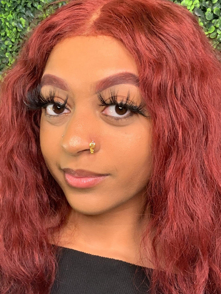 Red Clear Gem Dangle Body Piercing