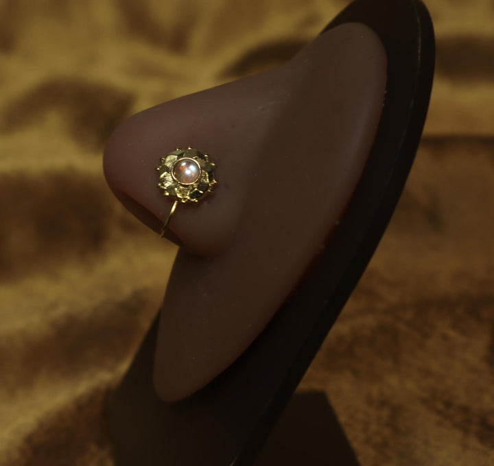 Radiant Opal Flare Nose Cuff Ethereal Faux Piercing Design