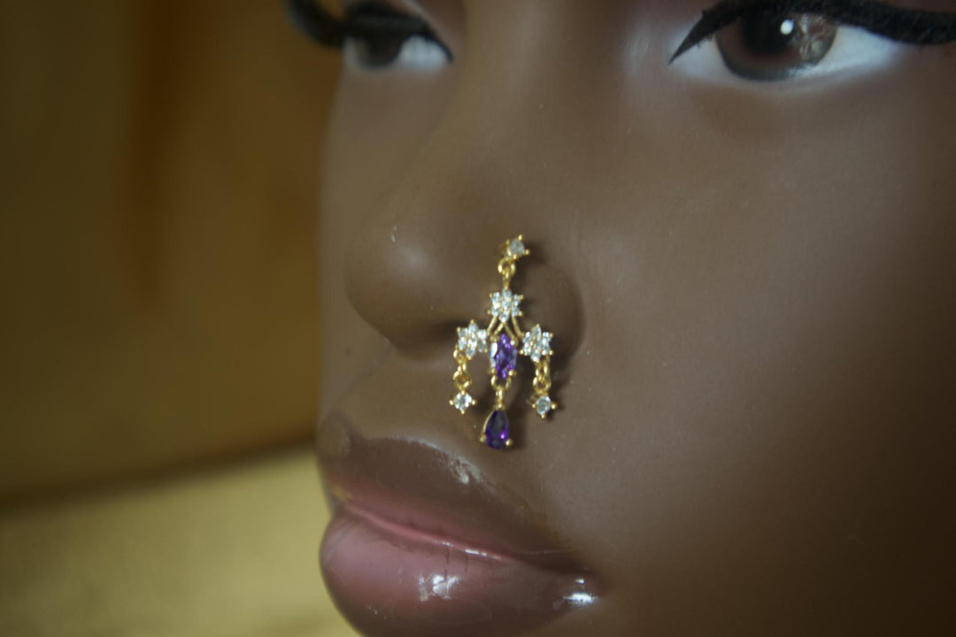 Three Triangle Star Light Mable Nose Stud Piercing Jewelry