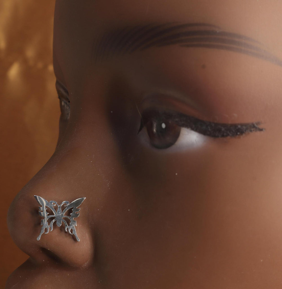 Y2k Cute Butterfly Nose Stud Ring Piercing