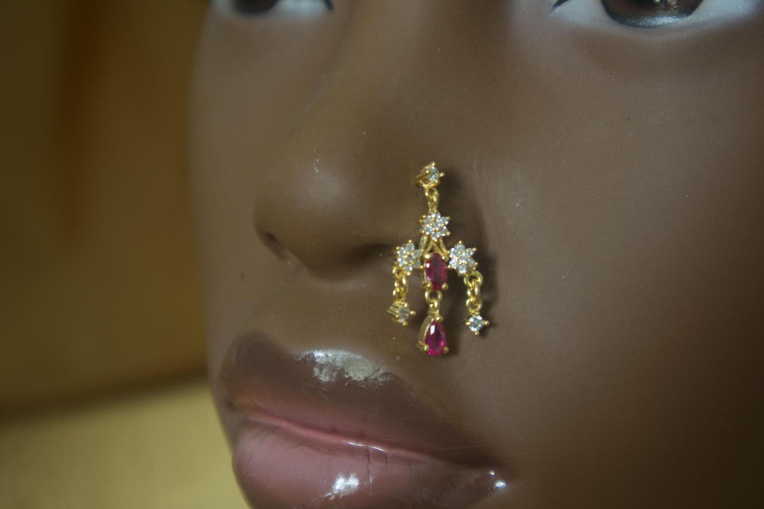 Three Triangle Star Light Mable Nose Stud Piercing Jewelry