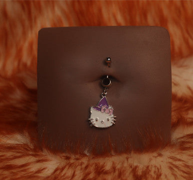 Kitty witch belly button/ navel rings