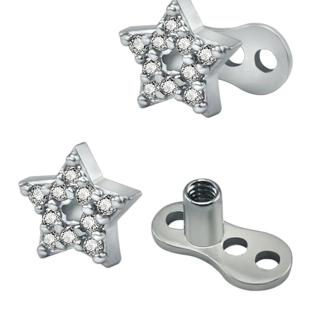 Star Gem Grade 23 Titanium Dermal Anchor 14G