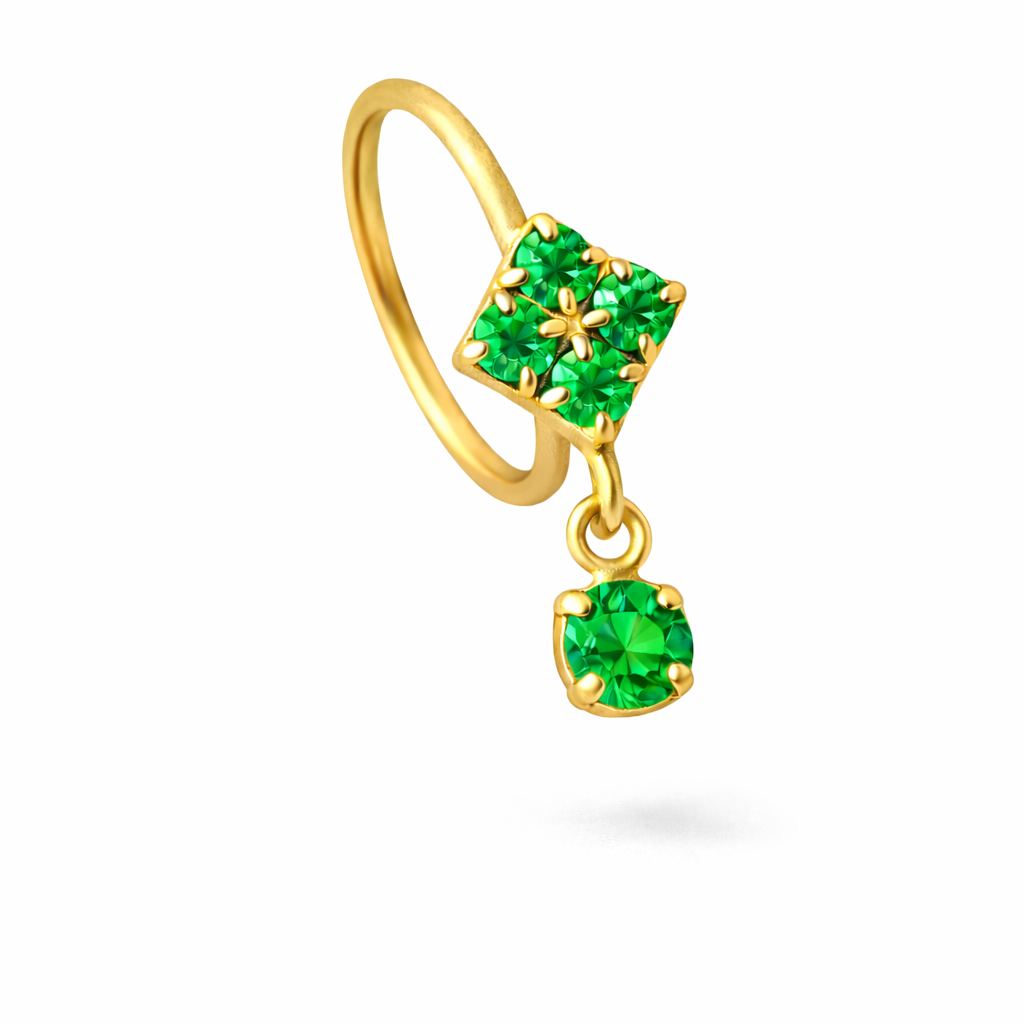 20G Square Drop Nose Hoop 6 Color Set