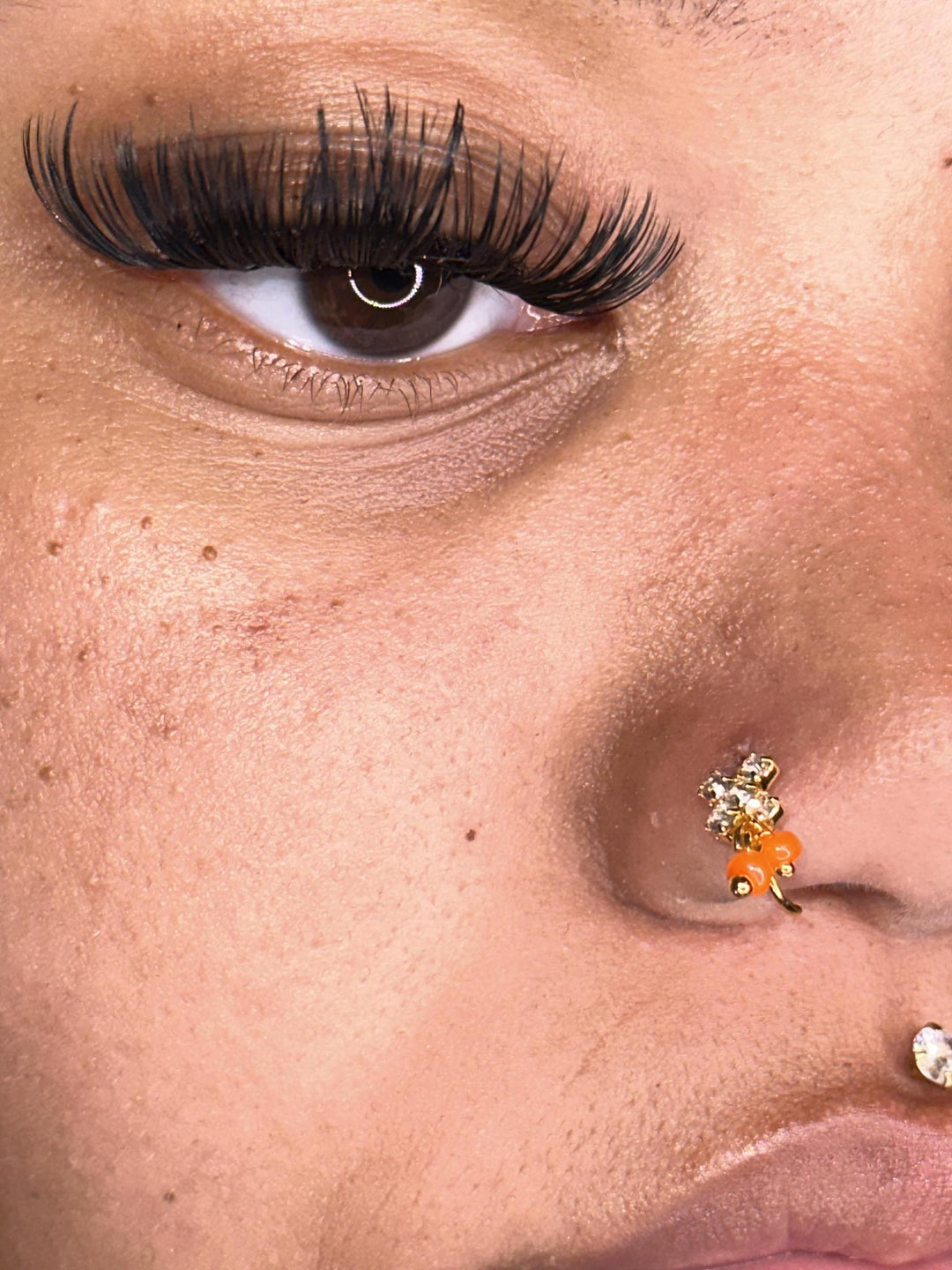 Dangling Colorful Two Balls Nose Hoop Jewelry