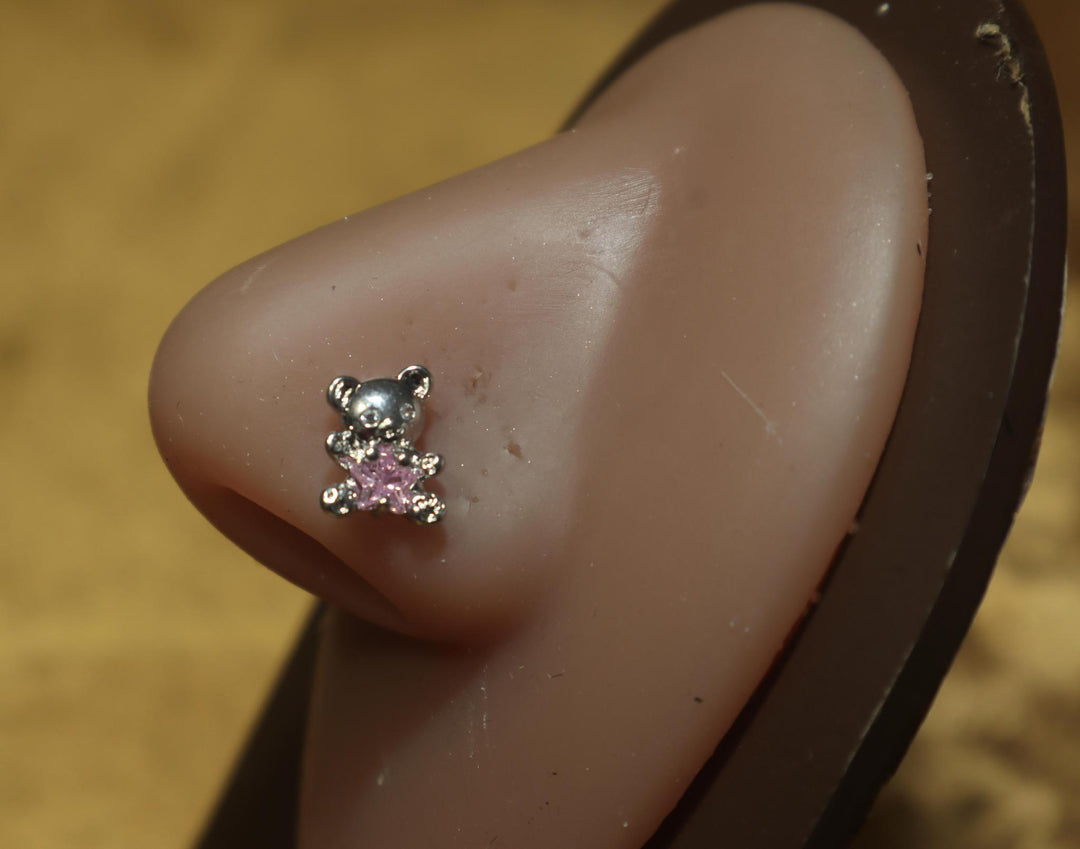 Pink Gem Holding Teddy Bear