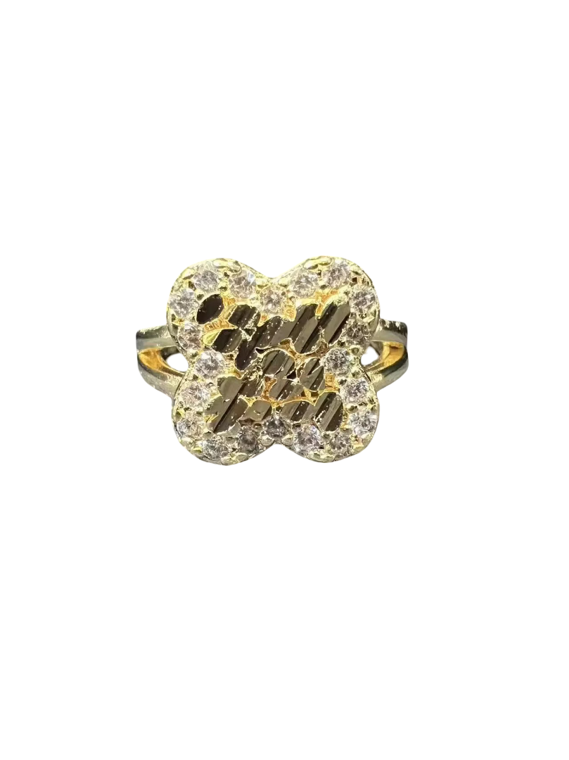 Gold Drip X Nugget Heart Ring
