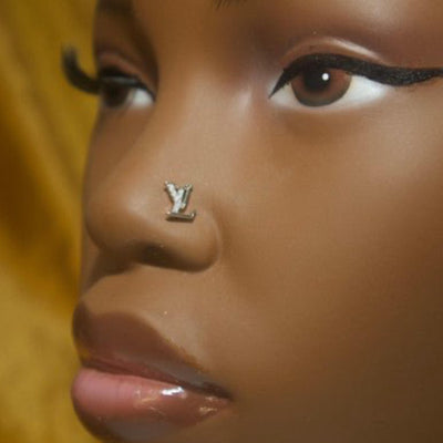 Louie V Nose Stud Ring Piercing Jewelry