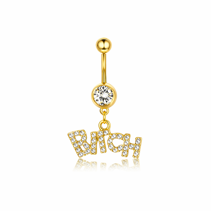 14G B!tch Statement Belly Ring