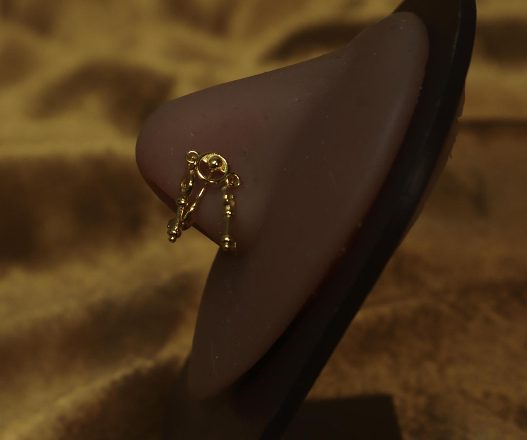 Vintage Keyhole Circle Faux Nose Cuff